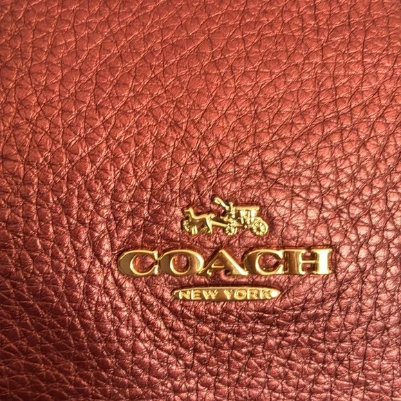 Coach Carrie Burgundy Leather Crossbody - Picture 7 of 11